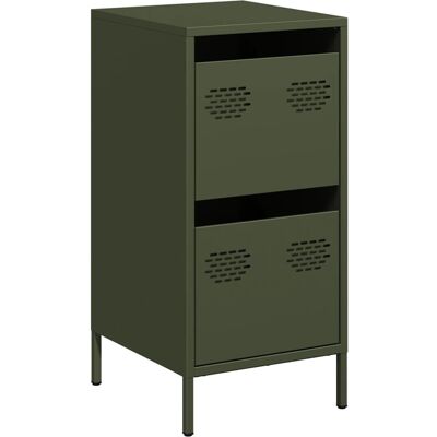 Maison La Vie - Buffet Salon Moderne - Meuble De Rangement - Vert Olive 35x39x73,5 Cm Acier Laminé À Froid Bu5328 - Publicité Maison La Vie - Buffet Salon Moderne - Meuble De Rangement - Vert Olive 35x39x73,5 Cm Acier Laminé À Froid Bu5328 - Publicité