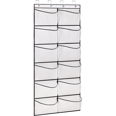 ALVIOR Organisateur De Chaussures Pour Porte - 12 Poches Maille - Support De Rangement Suspendu - Blanc - 1 Pièce - Publicité ALVIOR Organisateur De Chaussures Pour Porte - 12 Poches Maille - Support De Rangement Suspendu - Blanc - 1 Pièce - Publicité