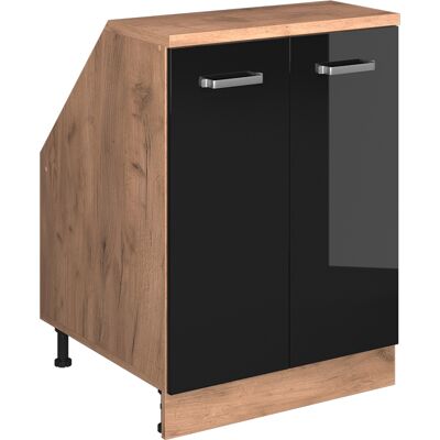 Meuble De Rangement Sous Pente Rion, Noir Haute Brillance, 60x81.6cm 2 Portes, 60 Cm De Profondeur, Vicco - Publicité Meuble De Rangement Sous Pente Rion, Noir Haute Brillance, 60x81.6cm 2 Portes, 60 Cm De Profondeur, Vicco - Publicité