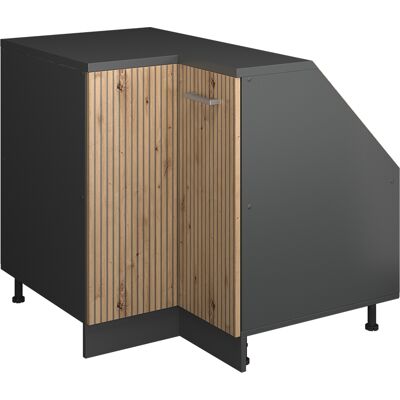 Meuble De Rangement Sous Pente Armoire D'Angle Rion, Chêne Artisan, 75.6x81.6cm 1 Porte, 60 Cm De Profondeur, Vicco - Publicité Meuble De Rangement Sous Pente Armoire D'Angle Rion, Chêne Artisan, 75.6x81.6cm 1 Porte, 60 Cm De Profondeur, Vicco - Publicité