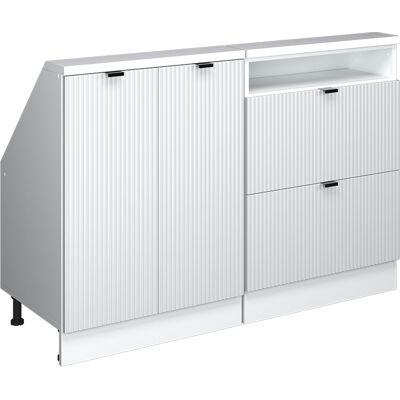 Ensembles De Meuble De Rangement Sous Pente Rion, Blanc Cannelé, 120cm Lot De 2, Vicco - Publicité Ensembles De Meuble De Rangement Sous Pente Rion, Blanc Cannelé, 120cm Lot De 2, Vicco - Publicité