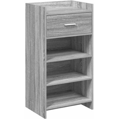 Cabinet À Chaussures Avec Tiroir Sonoma Gris 48 X 36 X 92 Cm Vidaxl - Publicité Cabinet À Chaussures Avec Tiroir Sonoma Gris 48 X 36 X 92 Cm Vidaxl - Publicité