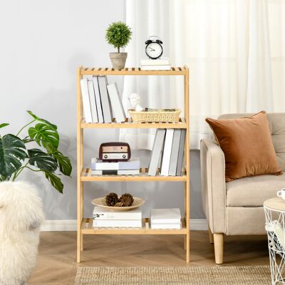 OEM Homcom Étagère Bambou 4 Niveaux 62x33x112 Cm Naturel - Publicité OEM Homcom Étagère Bambou 4 Niveaux 62x33x112 Cm Naturel - Publicité