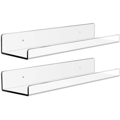 ABYSSE Lot De 2 Étagères Flottantes En Acrylique,étagères Flottantes Transparentes Invisibles De 38,1 Cm-rebord De Salle De Bain Et Petit Présentoir De Jouets, 5 Mm D'Épaisseur - Publicité ABYSSE Lot De 2 Étagères Flottantes En Acrylique,étagères Flottantes Transparentes Invisibles De 38,1 Cm-rebord De Salle De Bain Et Petit Présentoir De Jouets, 5 Mm D'Épaisseur - Publicité