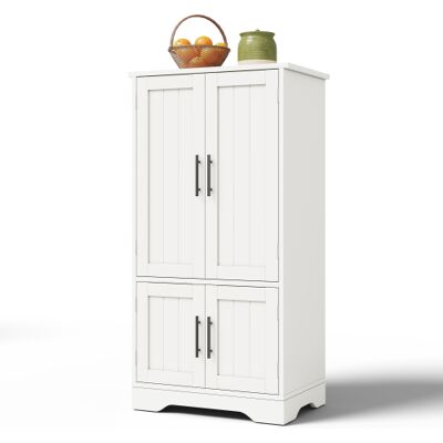 AUDIONOVA Meuble De Cuisine Avec Éclairage Led À Détecteur – Grand Meuble De Rangement À 4 Portes Avec Étagères Réglables Et Rangements Sur Les Portes – Idéal Pour Cuisine, Salle À Manger Ou Salon – Blanc - Publicité AUDIONOVA Meuble De Cuisine Avec Éclairage Led À Détecteur – Grand Meuble De Rangement À 4 Portes Avec Étagères Réglables Et Rangements Sur Les Portes – Idéal Pour Cuisine, Salle À Manger Ou Salon – Blanc - Publicité