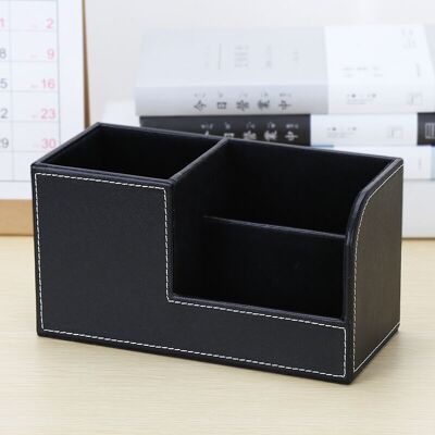 BRINSEA Boîte De Rangement De Papeterie En Cuir(petit Porte-stylo Noir) - Publicité BRINSEA Boîte De Rangement De Papeterie En Cuir(petit Porte-stylo Noir) - Publicité