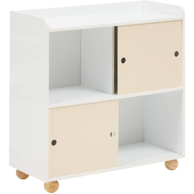 Meuble De Rangement 2 Portes 1 Niveau "bouli" Beige Atmosphera For Kids - - - Publicité Meuble De Rangement 2 Portes 1 Niveau "bouli" Beige Atmosphera For Kids - - - Publicité