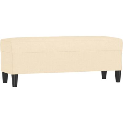DESIGN IN Banc Crème 100x35x41 Cm Tissu - Publicité DESIGN IN Banc Crème 100x35x41 Cm Tissu - Publicité