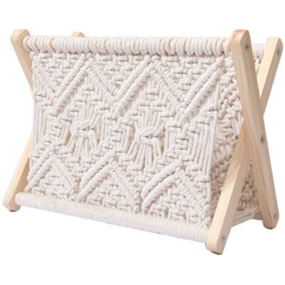 XL DESTOCK Porte-revues Tressé En Corde De Coton, Étagère De Rangement En Bois, Porte-revues Original, Étagère De Bureau, Porte-journaux, Étagère Au Sol (couleur : 1) - Publicité XL DESTOCK Porte-revues Tressé En Corde De Coton, Étagère De Rangement En Bois, Porte-revues Original, Étagère De Bureau, Porte-journaux, Étagère Au Sol (couleur : 1) - Publicité