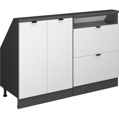 Ensembles De Meuble De Rangement Sous Pente Rion, Blanc Cannelé, 120cm Lot De 2, Vicco - Publicité Ensembles De Meuble De Rangement Sous Pente Rion, Blanc Cannelé, 120cm Lot De 2, Vicco - Publicité