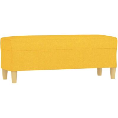 DESIGN IN Banc Jaune Clair 100x35x41 Cm Tissu - Publicité DESIGN IN Banc Jaune Clair 100x35x41 Cm Tissu - Publicité