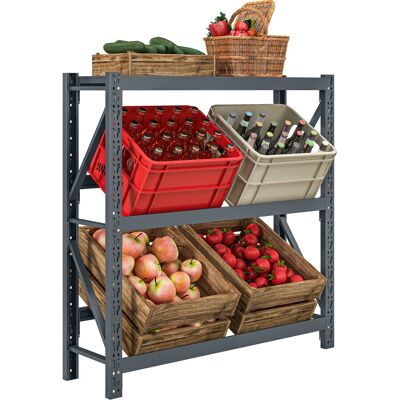ARRIGONI Etagere Pour Caisses De Boissons Autoportante A 3 Niveaux Pour 6 Caisses Hauteur Reglable 110x30x110 Cm Gris - Publicité ARRIGONI Etagere Pour Caisses De Boissons Autoportante A 3 Niveaux Pour 6 Caisses Hauteur Reglable 110x30x110 Cm Gris - Publicité