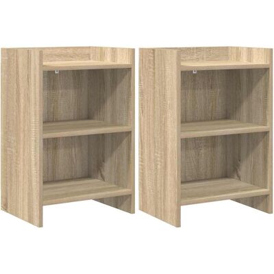 Tables De Chevet 2 Pcs Chêne Sonoma 40 X 30 X 60 Cm Vidaxl - Publicité Tables De Chevet 2 Pcs Chêne Sonoma 40 X 30 X 60 Cm Vidaxl - Publicité