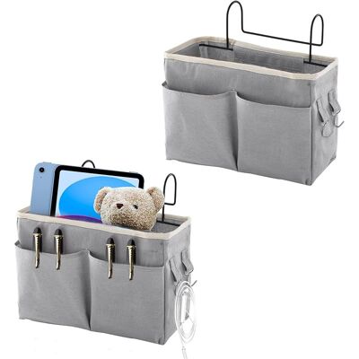 SANS MARQUE 2pcs Sac Organisateur De Chevet Vide Poche Lit Rangement Poche De Lit Panier A Suspendre Pochette De Lit Organisateur Etagere Lit En Toile Grande Capacité Pour Tri Magazine, Téléphone - Publicité SANS MARQUE 2pcs Sac Organisateur De Chevet Vide Poche Lit Rangement Poche De Lit Panier A Suspendre Pochette De Lit Organisateur Etagere Lit En Toile Grande Capacité Pour Tri Magazine, Téléphone - Publicité