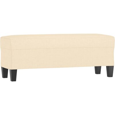 DESIGN IN Banc Crème 100x35x41 Cm Tissu - Publicité DESIGN IN Banc Crème 100x35x41 Cm Tissu - Publicité