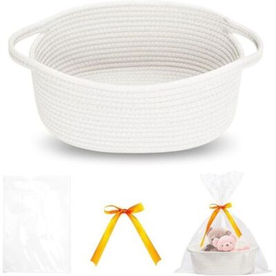 NO BRAND Pair Panier Rangement En Corde De Coton Tressé,panier Table A Langer Bebe,paniers De Décoration Salle De Bain,paniers Présentation Cadeau,boite Organisateur Tressée,corbeille Rangement Jouet - Publicité NO BRAND Pair Panier Rangement En Corde De Coton Tressé,panier Table A Langer Bebe,paniers De Décoration Salle De Bain,paniers Présentation Cadeau,boite Organisateur Tressée,corbeille Rangement Jouet - Publicité