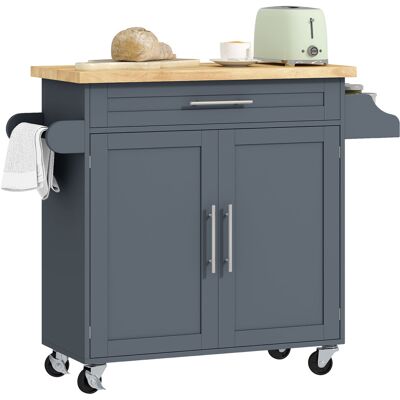 ARRIGONI Desserte De Cuisine En Bois Avec Tiroir Porte-epices Et Placard 109x40x89 Cm - Publicité ARRIGONI Desserte De Cuisine En Bois Avec Tiroir Porte-epices Et Placard 109x40x89 Cm - Publicité