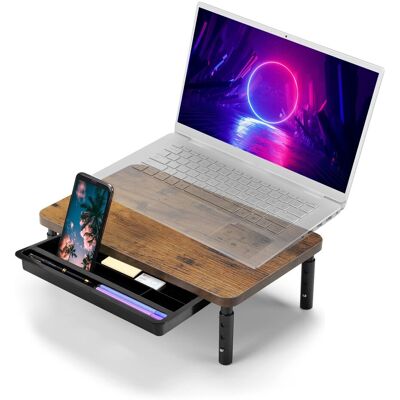 OEM Support Rustique Pour Ordinateur Portable Hajnan Avec Étagère Et Tiroir - Publicité OEM Support Rustique Pour Ordinateur Portable Hajnan Avec Étagère Et Tiroir - Publicité