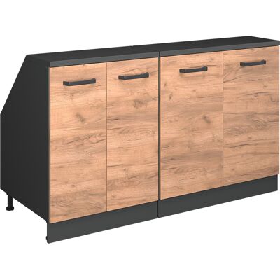 Ensembles De Meuble De Rangement Sous Pente Rion, Chêne De Force Doré, 140cm Lot De 2 Caissons 60 Cm De Profondeur, Vicco - Publicité Ensembles De Meuble De Rangement Sous Pente Rion, Chêne De Force Doré, 140cm Lot De 2 Caissons 60 Cm De Profondeur, Vicco - Publicité