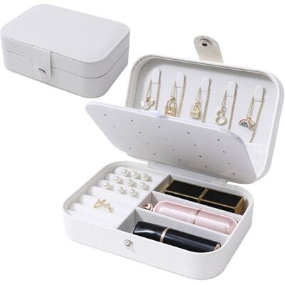 OEM Boîte À Bijoux - Boîte À Bijoux De Voyage Portable, Petit Organisateur De Bijoux À Deux Niveaux, Boîte De Rangement En Cuir Pu Pour Bagues, Colliers, Boucles D'Oreilles(blanc) - Publicité OEM Boîte À Bijoux - Boîte À Bijoux De Voyage Portable, Petit Organisateur De Bijoux À Deux Niveaux, Boîte De Rangement En Cuir Pu Pour Bagues, Colliers, Boucles D'Oreilles(blanc) - Publicité