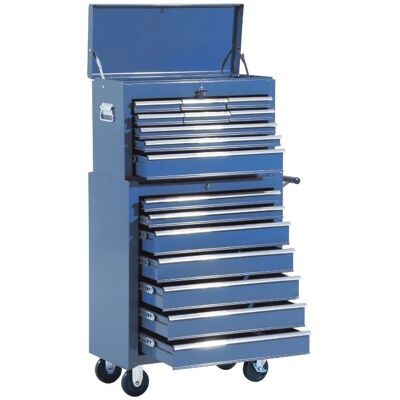 ACKERMAN Chariot D'Atelier Homcom, Chariot À Outils Sur Roulettes, 4 Tiroirs, Bleu, Mobile Et Stable, Idéal Pour Garage Et Atelier - Publicité ACKERMAN Chariot D'Atelier Homcom, Chariot À Outils Sur Roulettes, 4 Tiroirs, Bleu, Mobile Et Stable, Idéal Pour Garage Et Atelier - Publicité