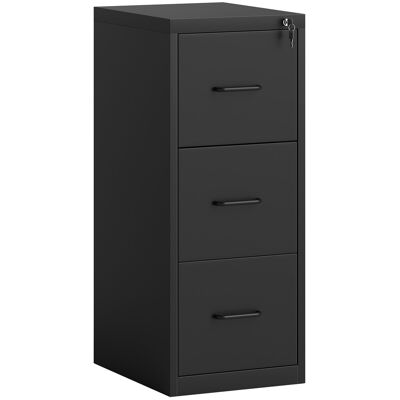 ARRIGONI Caisson De Bureau Minimaliste 3 Tiroirs Avec Barres Reglables En Acier 36.5x46.2x99 Cm Noir - Publicité ARRIGONI Caisson De Bureau Minimaliste 3 Tiroirs Avec Barres Reglables En Acier 36.5x46.2x99 Cm Noir - Publicité