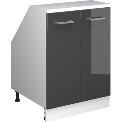 Meuble De Rangement Sous Pente Rion, Anthracite Haute Brillance, 60x81.6cm 2 Portes, 60 Cm De Profondeur, Vicco - Publicité Meuble De Rangement Sous Pente Rion, Anthracite Haute Brillance, 60x81.6cm 2 Portes, 60 Cm De Profondeur, Vicco - Publicité