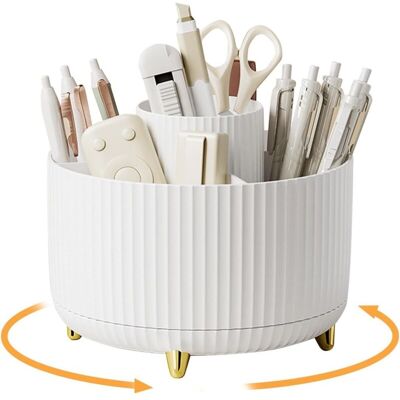OEM Organisateur De Bureau Rotatif 360° Pour Enfant – 5 Compartiments – Dimensions 16x16x13 Cm – Capacité 100 Crayons – Matériau Ps Épaissi - Publicité OEM Organisateur De Bureau Rotatif 360° Pour Enfant – 5 Compartiments – Dimensions 16x16x13 Cm – Capacité 100 Crayons – Matériau Ps Épaissi - Publicité