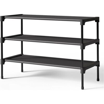 OEM Étagère À Chaussures À Trois Niveaux, Peu Encombrante, Idéale Pour Les Entrées, 70 X 30 X 51 Cm, Structure En Métal, Noir-dou - Publicité OEM Étagère À Chaussures À Trois Niveaux, Peu Encombrante, Idéale Pour Les Entrées, 70 X 30 X 51 Cm, Structure En Métal, Noir-dou - Publicité