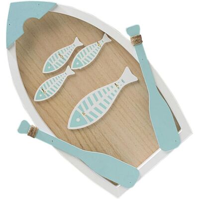 JILLIOPER Organisateur De Clés Porte-clés En Bois Design Méditerranéen Support De Rangement Mural Pour La Décoration Intérieure - Publicité JILLIOPER Organisateur De Clés Porte-clés En Bois Design Méditerranéen Support De Rangement Mural Pour La Décoration Intérieure - Publicité