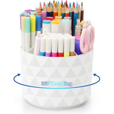 OEM Organiseur De Bureau Minimaliste, Porte-stylo Étincelant En Forme De Diamant, Accessoire De Bureau Rotatif À 360°, Organiseur Porte-stylo À 5 Compartiments, Idéal Pour Le Bureau, L'École, La Maison Et - Publicité OEM Organiseur De Bureau Minimaliste, Porte-stylo Étincelant En Forme De Diamant, Accessoire De Bureau Rotatif À 360°, Organiseur Porte-stylo À 5 Compartiments, Idéal Pour Le Bureau, L'École, La Maison Et - Publicité
