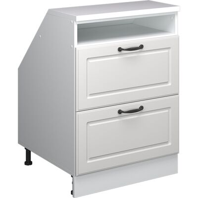 Meuble De Rangement Sous Pente Rion, Blanc Campagne, 60x81.6cm 2 Tiroirs, 60 Cm De Profondeur, Vicco - Publicité Meuble De Rangement Sous Pente Rion, Blanc Campagne, 60x81.6cm 2 Tiroirs, 60 Cm De Profondeur, Vicco - Publicité