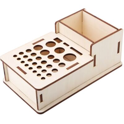 OEM Porte-outil En Bois De Tilleul Pour Rangement D'Outils De Bricolage Avec Multiples Compartiments - Publicité OEM Porte-outil En Bois De Tilleul Pour Rangement D'Outils De Bricolage Avec Multiples Compartiments - Publicité