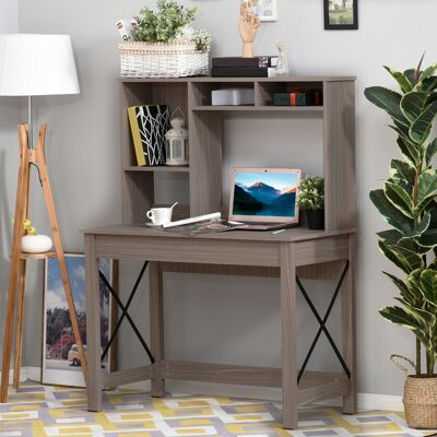 OEM Bureau Avec Rangement Bureau Bibliothèque En Bois Moderne Avec Étagères Et Grand Plateau Pour Petits Espaces Maison Chambre À Coucher, 105 X 50 X 137,5 Cm, Aspect Marron Clair - Publicité OEM Bureau Avec Rangement Bureau Bibliothèque En Bois Moderne Avec Étagères Et Grand Plateau Pour Petits Espaces Maison Chambre À Coucher, 105 X 50 X 137,5 Cm, Aspect Marron Clair - Publicité