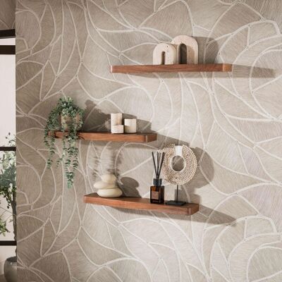 M&S Lot De 3 Étagères Murales 60x12 Cm En Acacia Brun Foncé - Kirve - Publicité M&S Lot De 3 Étagères Murales 60x12 Cm En Acacia Brun Foncé - Kirve - Publicité