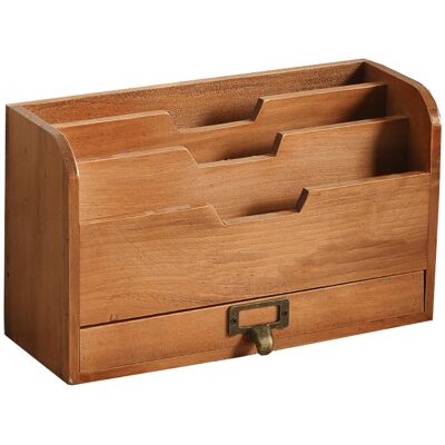 OEM Organiseur De Bureau Bois, Tiroir Multi-niveaux, Boîte Rangement Documents Et Fournitures (multifonctionnel) - Publicité OEM Organiseur De Bureau Bois, Tiroir Multi-niveaux, Boîte Rangement Documents Et Fournitures (multifonctionnel) - Publicité