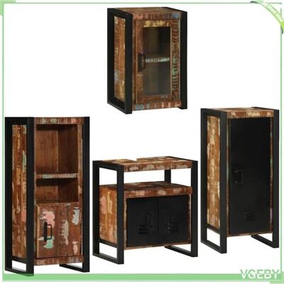 OEM Ensemble De Meubles De Salle De Bain - Faf7291712428289 - Bois Massif Récupéré - 4 Pièces Murales - Style Campagne - Publicité OEM Ensemble De Meubles De Salle De Bain - Faf7291712428289 - Bois Massif Récupéré - 4 Pièces Murales - Style Campagne - Publicité