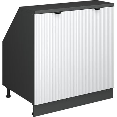 Meuble De Rangement Sous Pente Rion, Blanc Cannelé, 80x81.6cm 2 Portes, 60 Cm De Profondeur, Vicco - Publicité Meuble De Rangement Sous Pente Rion, Blanc Cannelé, 80x81.6cm 2 Portes, 60 Cm De Profondeur, Vicco - Publicité