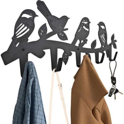 URSUS Porte-manteau En Forme D'Oiseau, Décoration Murale Avec Crochets Pour Manteaux, Vêtements, Clés Et Sacs À Dos, Idéal Pour Le Rangement Dans Le Salon, Le Couloir Ou Le Bureau (noir). Publicité URSUS Porte-manteau En Forme D'Oiseau, Décoration Murale Avec Crochets Pour Manteaux, Vêtements, Clés Et Sacs À Dos, Idéal Pour Le Rangement Dans Le Salon, Le Couloir Ou Le Bureau (noir). Publicité