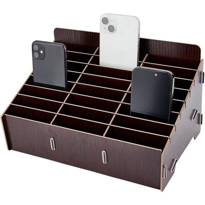 OEM 1 Boîte De Rangement, Bois, 24 Grilles, Noir, 320x200x180 Mm, Organisateur De Bureau, Pour Fournitures Scolaires - Publicité OEM 1 Boîte De Rangement, Bois, 24 Grilles, Noir, 320x200x180 Mm, Organisateur De Bureau, Pour Fournitures Scolaires - Publicité