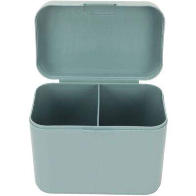 OEM Boîte De Rangement Bureau 2 Compartiments Séparés Multifonction Antipoussière Grande Capacité Organisateur De Disques Démaquillants Vert - Publicité OEM Boîte De Rangement Bureau 2 Compartiments Séparés Multifonction Antipoussière Grande Capacité Organisateur De Disques Démaquillants Vert - Publicité