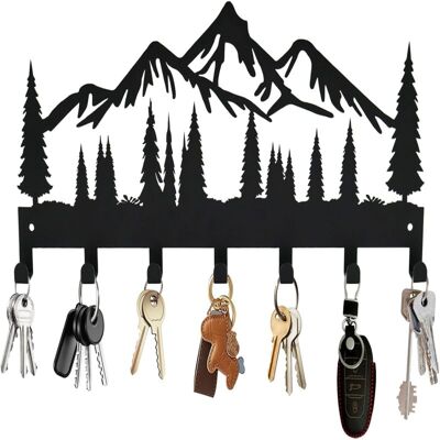 OEM Porte-clés Mural Rustique, Motif Montagne, Crochets En Métal, 7 Crochets Décoratifs Pour Entrée, Couloir, Cuisine, Bureau (30 Cm, Forêt) - Publicité OEM Porte-clés Mural Rustique, Motif Montagne, Crochets En Métal, 7 Crochets Décoratifs Pour Entrée, Couloir, Cuisine, Bureau (30 Cm, Forêt) - Publicité