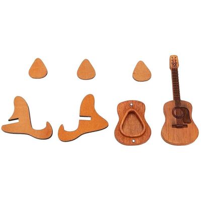 FLAMMKRAFT Porte-médiators Multifonctionnel En Bois De Chêne, Boîte De Rangement Pour Médiators De Guitare, Décoration De Salon - Publicité FLAMMKRAFT Porte-médiators Multifonctionnel En Bois De Chêne, Boîte De Rangement Pour Médiators De Guitare, Décoration De Salon - Publicité