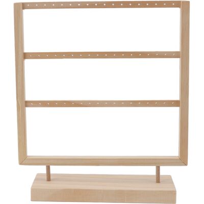 EOSNOW Support Organisateur De Boucles D'Oreilles En Bois, Couleur Journal, Porte-bijoux, Présentoir De Rangement Pour Suspendre 3 Couches - Publicité EOSNOW Support Organisateur De Boucles D'Oreilles En Bois, Couleur Journal, Porte-bijoux, Présentoir De Rangement Pour Suspendre 3 Couches - Publicité