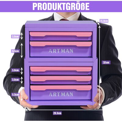 ALLAUVE Meuble À 5 Tiroirs Talisman, Organisateur De Maquillage Pour Plan De Travail, Rangement Voile Et Bureau - Publicité ALLAUVE Meuble À 5 Tiroirs Talisman, Organisateur De Maquillage Pour Plan De Travail, Rangement Voile Et Bureau - Publicité