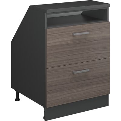Meuble De Rangement Sous Pente Rion, Gris Noble, 60x81.6cm 2 Tiroirs, 60 Cm De Profondeur, Vicco - Publicité Meuble De Rangement Sous Pente Rion, Gris Noble, 60x81.6cm 2 Tiroirs, 60 Cm De Profondeur, Vicco - Publicité