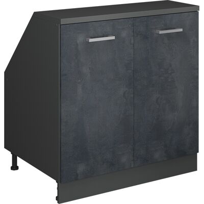 Meuble De Rangement Sous Pente Rion, Béton Noir, 80x81.6cm 2 Portes, 60 Cm De Profondeur, Vicco - Publicité Meuble De Rangement Sous Pente Rion, Béton Noir, 80x81.6cm 2 Portes, 60 Cm De Profondeur, Vicco - Publicité