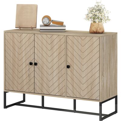 OEM Buffet Salon Meuble De Rangement Armoire De Cuisine Avec Placard 2 Portes Et Étagères Réglables 108 X 40 X 80 Cm, Chêne - Publicité OEM Buffet Salon Meuble De Rangement Armoire De Cuisine Avec Placard 2 Portes Et Étagères Réglables 108 X 40 X 80 Cm, Chêne - Publicité