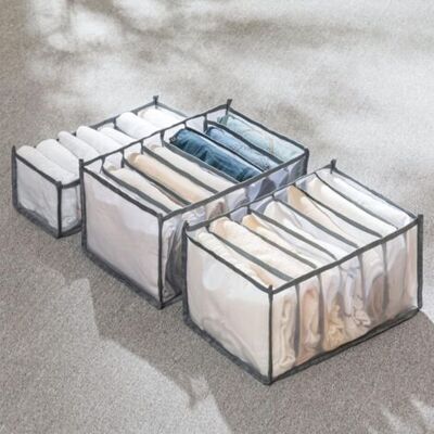 OEM Royaluxe- Norcks Lot De 3 Organisateur De Tiroir Vêtement Pliable Boîte De Rangement À Tiroirs Tiroir Organisateur De Rangement Pour Chemise T-shirt Pantalon Sous-vêtements, Gris - Publicité OEM Royaluxe- Norcks Lot De 3 Organisateur De Tiroir Vêtement Pliable Boîte De Rangement À Tiroirs Tiroir Organisateur De Rangement Pour Chemise T-shirt Pantalon Sous-vêtements, Gris - Publicité