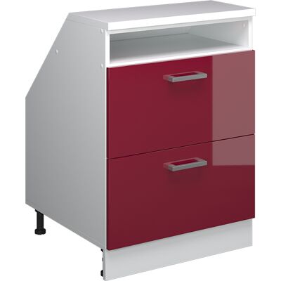 Meuble De Rangement Sous Pente Rion, Rouge Brillant, 60x81.6cm 2 Tiroirs, 60 Cm De Profondeur, Vicco - Publicité Meuble De Rangement Sous Pente Rion, Rouge Brillant, 60x81.6cm 2 Tiroirs, 60 Cm De Profondeur, Vicco - Publicité